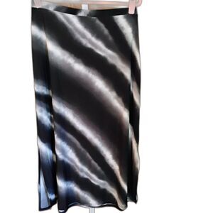 Chic Antthony Original Black‎ Tie Dye Maxi Skirt - Side Slit - Size L